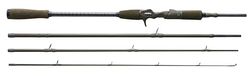 Savage Gear SG4 Fast Spel Baitcast Travel Hengel - Krachtige 4-delige werphengel voor roofvissen - Reisvriendelijk ontwerp voor snoek, baars en slangenkop in zoet en zout water 2.21M 20-60G