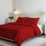 Elegant CP-EL-ROSSO-2PST Beddengoed 250 x 200 cm, met zak en kussenslopen, rood