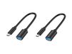Conceptronic ABBY11B USB-kabel USB 3.2 Gen 1 (3.1 Gen 1) 0,2 m USB C naar USB A Zwart