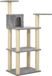 vidaXL Kattenkrabpaal met sisal krabpalen 118,5 cm lichtgrijs