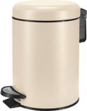 Kleine Wolke Afvalemmer One Natuur 3L Beige Rond Kunststof/Papier Pedaalemmer