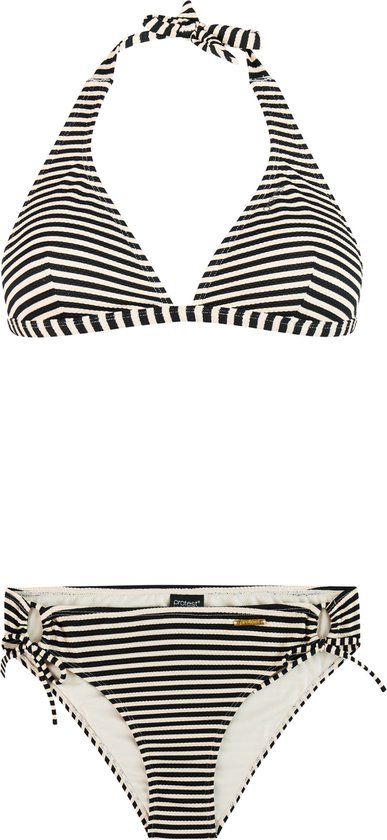 Protest PRTLimo Halter Bikini Dames - Kit Offwhite - Gestreept