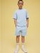 Next Jongens Setje van T-shirt met korte mouwen met textuur en short - Lichtblauw