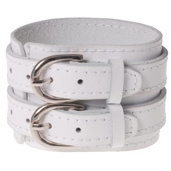 LGT JWLS Lookinggoodtoday Witte leren armband gesp sluiting