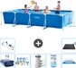 Intex Rectangular Frame Pool - 450 x 220 x 84 cm - Blue
