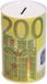 Merkloos / Sans marque Humbert Und Brandt Gmbh Spaarpot 200 euro - metaal/blik - biljet - 8 x 11 cm - munten - sparen