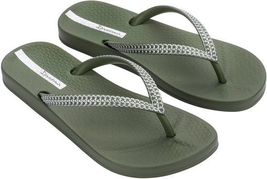 Ipanema Anatomic Mesh Dames Slippers - Dark Green
