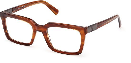 Guess GU50331 Light brown/horn Rechthoekig Acetaat Brilmonturen