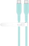 Goobay USB-C siliconen kabel | USB2.0 | PD 60W | turquoise | 1,5 meter