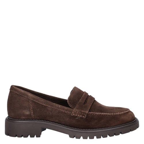 Tamaris suède loafers bruin