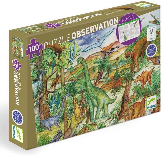Djeco Dinosaurussen - 100 stukjes