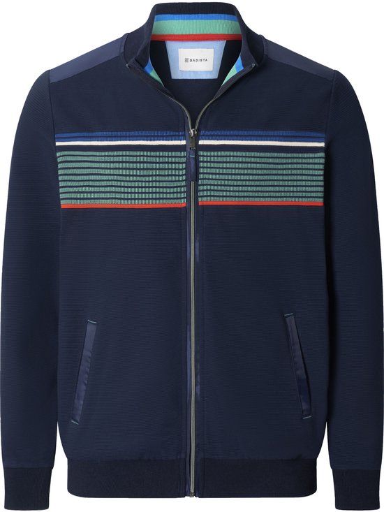 Babista heren Sweatvest - 64/66 - donkerblauw - Katoen - Regular Fit