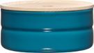 Riess pot de stockage avec couvercle en chêne, diamètre 13 cm, 0,5 litre, émail bleu
