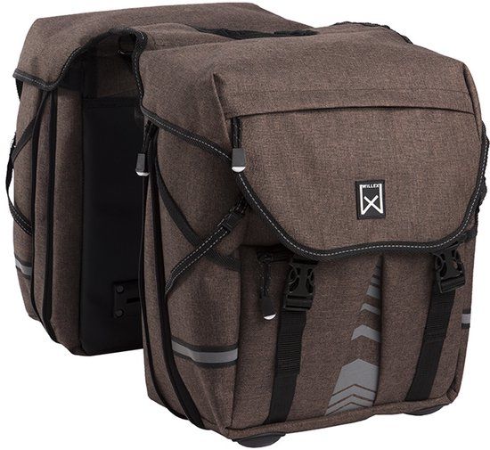 WILLEX Dubbele fietstas Bagagetas XL 1200 50L Bruin