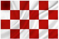 Merkloos / Sans marque Van Os Imports B.V. Provincie vlag Noord Brabant 100 x 150 cm Polyester Rood