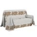 PENSIERI DELICATI Bankhoes 250 x 290 cm, gemaakt in Italië, sprei van 100% puur katoen, motief: beertjes, beige, ideaal als sprei of sprei voor de zomer (tweepersoonsbed)