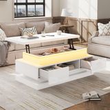 STILVORA Salontafel - Hoogglans Wit - 100x50x40 Cm