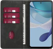 Merkloos Motorola Moto G73 Hoesje Wallet Book Case Kunstleer Zwart