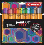 STABILO Premium fineliner point 88 ARTY Etui met 24 kleuren