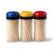 LifeChic Tandenstokers van hout met dubbele punt, 6,5 cm, 450 stuks | 3 vaten à 150 stuks