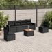 Maison Exclusive - Ensemble de meubles de jardin 7 pièces avec canapé et coussins, noir, en polyrotin