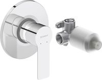 Duravit D-Code inbouw ééngreepsmengkraan set, rozet rond, DC4210007010, Chroom hoogglans
