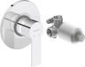 Duravit D-Code inbouw ééngreepsmengkraan set, rozet rond, DC4210007010, Chroom hoogglans