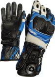MUGENRACE Cowy Zwart Wit Blauwe Handschoenen - Handschoen