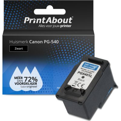 PrintAbout Huismerk Canon PG-540 Inktcartridge Zwart