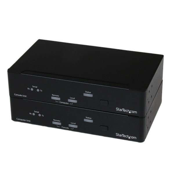 StarTech.com USB DVI KVM Console Extender - 2km Fiber Optic with Serial & Audio - Black
