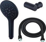 FortiFura Calvi Handdoucheset - Zwart mat - Rond - 12 cm
