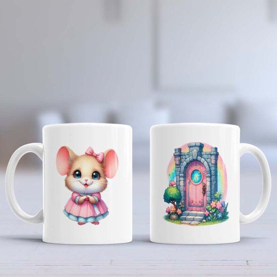 Mok Tweedledee & Tweedledum's Tale - Alice in Wonderland - Wit - Keramiek - 325 ml