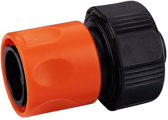 BLACK+DECKER Tuinslang Snelkoppeling - 5/8'-3/4' - ⌀16-19 mm - Kunststof - Zwart/ Oranje