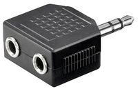 Goobay Wentronic 11104 3,5 mm 2 x 3.5 mm Zwart kabeladapter/verloopstukje