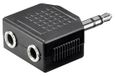 Goobay Wentronic 11104 3,5 mm 2 x 3.5 mm Zwart kabeladapter/verloopstukje
