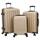 vidaXL Koffer met slot 3 stuks champagne 50 x 31 x 78 cm ABS Kunststof
