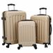 vidaXL Koffer met slot 3 stuks champagne 50 x 31 x 78 cm ABS Kunststof