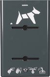 Rossignol Distributeur mural Hygeca anthracite - pour sacs à déjections canines sur rouleau 2x 200 sacs