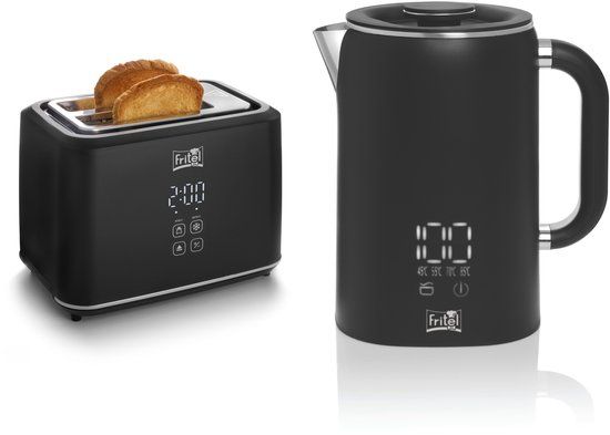 Fritel Ontbijtset - Toaster + Waterkoker - Mat Zwart