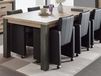TRAMO Table rectangulaire 184 cm chêne vieilli avec pieds en T
