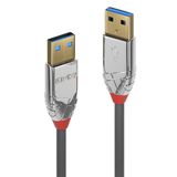 LINDY 36626 USB-kabel USB 3.2 Gen1 USB-A stekker, USB-A stekker 1.00 m Grijs
