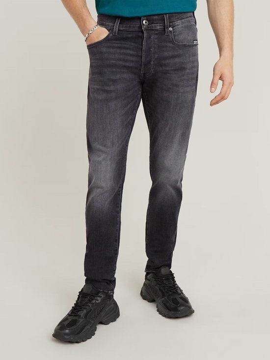 G-STAR 3301 Slim Heren Jeans - faded black magnet
