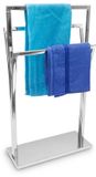 Relaxdays Handdoekenrek - RVS-look - 3 Stangen - Zilver