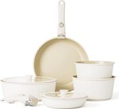 Ensemble de casseroles à induction sans marque avec couvercles - peu encombrant et antiadhésif - 8 pièces
