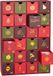 BRUBAKER Adventskalender om te vullen - Traditionele Kerst Rood Groen Goud - Kerstkalender met 24 Vakjes om zelf te vullen met kleine Cadeautjes - 32,5 cm hoog - Karton