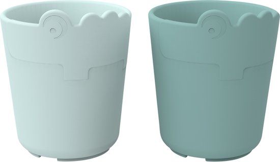 Done by Deer Croco Mini Mok Blue (2 stuks)