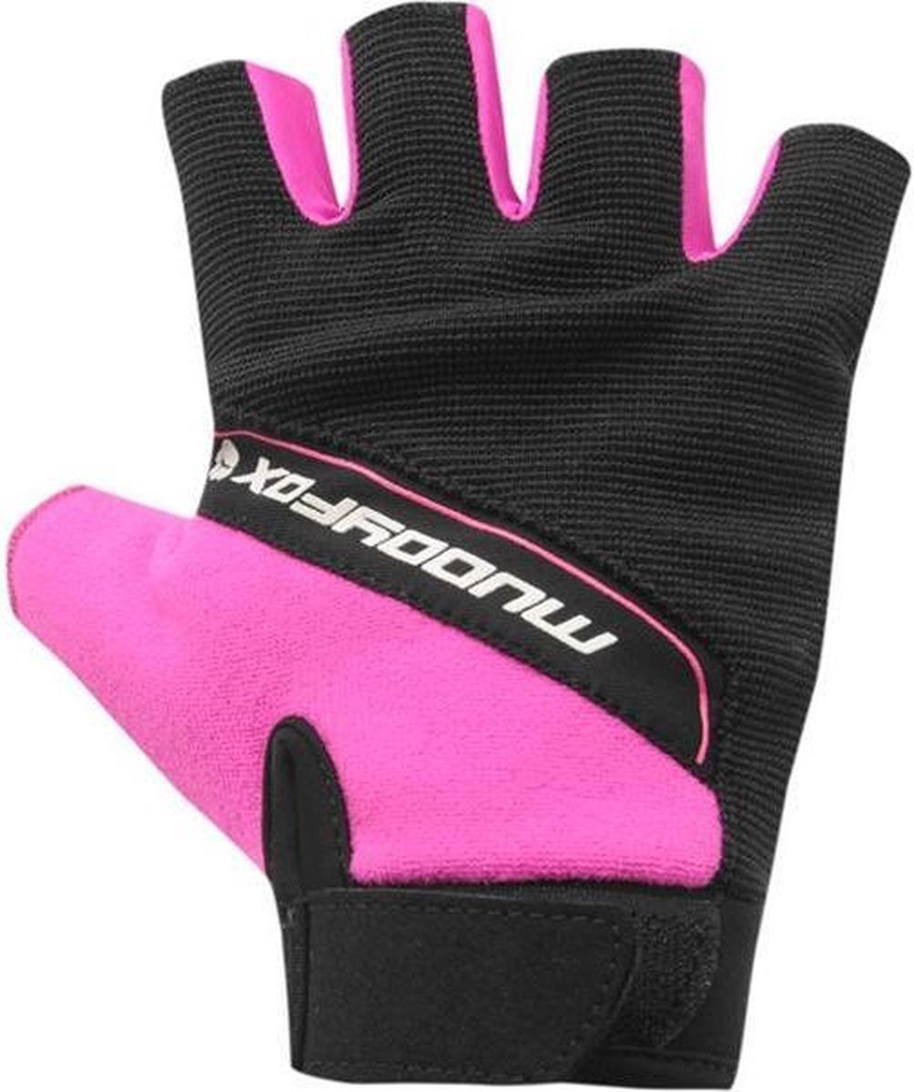 Muddyfox - padded fietshandschoenen - unisex - zwart/roze - maat XS