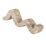 Bloomingville Bougeoirs, Pierre Laiton, Blanc, 15" L x 4" l x 2" H