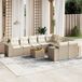 Maison Exclusive - Ensemble de meubles de jardin 10 pièces avec canapé et coussins, beige, en polyrotin