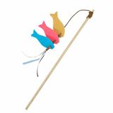 Nobby Hengelvissen vilt met houten tab: 46 cm, band met speelgoed: 90 cm